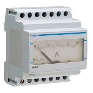 Ampèremètre analogique 0-15A branchement et lecture directe HAGER