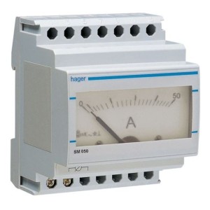 Ampèremètre analogique 0-50A branchement sur TI HAGER