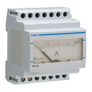 Ampèremètre analogique 0-100A branchement sur TI HAGER