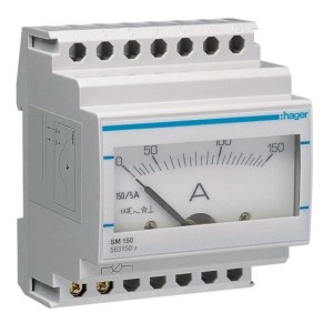 Ampèremètre analogique 0-150A branchement sur TI HAGER