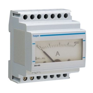 Ampèremètre analogique 0-400A branchement sur TI HAGER