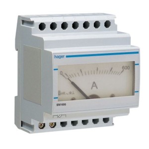 Ampèremètre analogique 0-600A branchement sur TI HAGER
