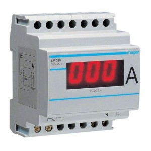 Ampèremètre digital 0-20A branchement et lecture direct HAGER