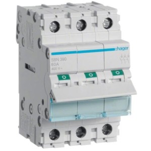 Interrupteur modulaire 3 pôles 100A HAGER - SBN390