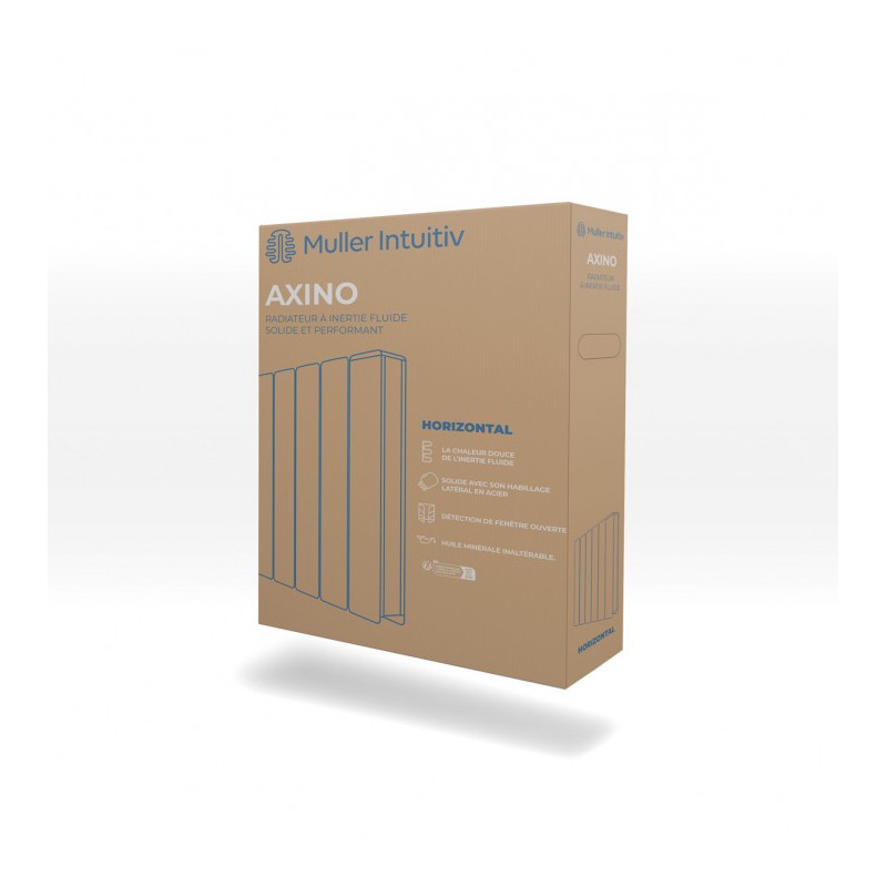 AXINO - Radiateur électrique inertie 1500W fluide blanc satiné - INTUIS