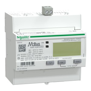 Compteur d'énergie triphasé - TI - multi-tarif - alarme kW - Mbus - MID - Acti9 iEM SCHNEIDER