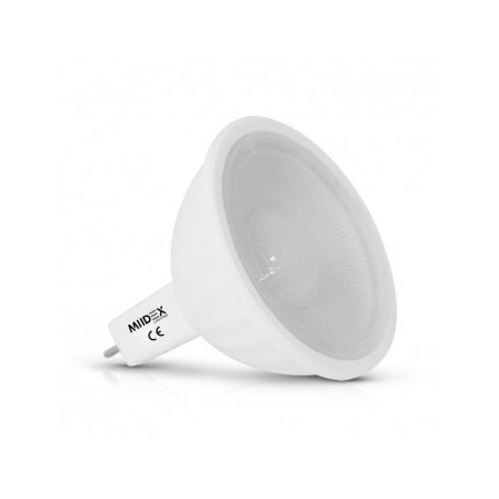 Ampoule LED GU5.3 spot 6W céramique 3000°K angle 120° AC/DC MIIDEX LIGHTING