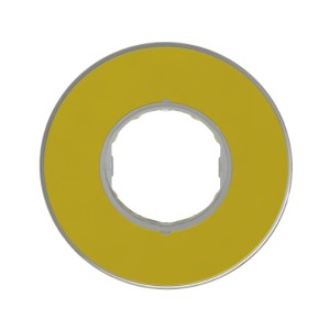 Étiquette circulaire jaune 3D - Ø60 - Arrêt urgence - Harmony - ZBY9120