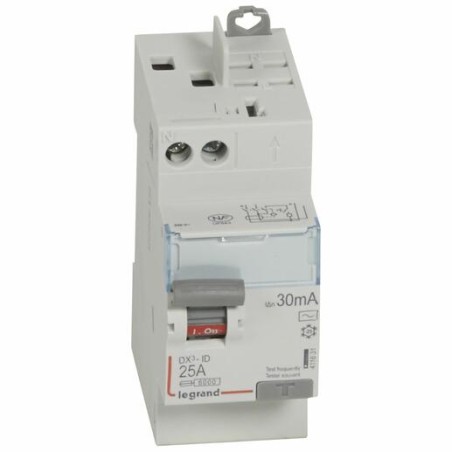 Interrupteur différentiel 2P 230V~ 25A type AC 30mA - 2 modules LEGRAND