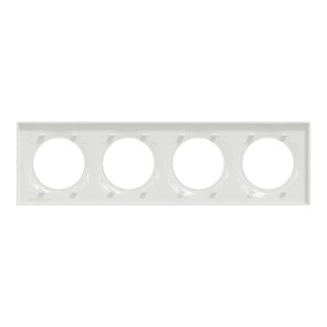 Plaque 4 postes blanc - Odace Styl SCHNEIDER - S520708