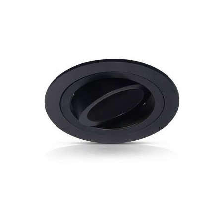 Support de spot rond aluminium orientable noir 92mm VISION EL
