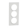 Plaque 3 postes verticaux entraxe 57mm - Blanc - Odace Styl - SCHNEIDER - S520716