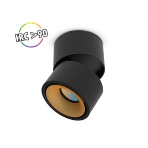 Applique murale LED - 6W CCT - Inclinable/Orientable - Noir/Doré - EL7031 - MIIDEX Lighting