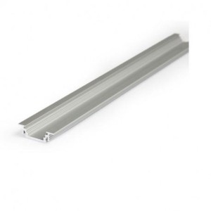 Profilé Rainure aluminum brut 1m -  LED - 14,4mm - Miidex - 9886