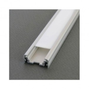 Profilé plat aluminium brut 1m pour bandeaux LED - miidex - 9881