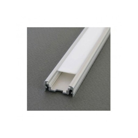 Profilé plat aluminium brut 2m pour bandeaux LED - miidex - 9882