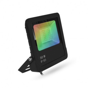 Projecteur extérieur LED noir - 50W - RGB - IP65 - miidex - 100186