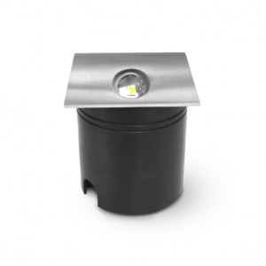 Spot LED encastrable balise - 80 x 80mm - 3W - Carré - 3000K - IP54 - 100481 - miidex