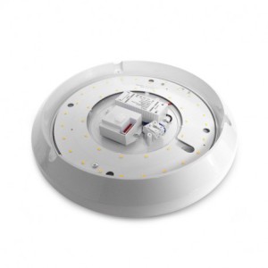 Plafonnier LED Hublot Ø300 15W 1850LM 3000K IP65 Blanc - MIIDEX - 7790020