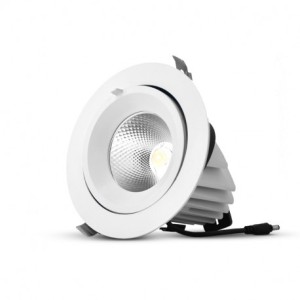 Spot LED escargot inclinable et orientable 10W 3000°K IRC90 - MIIDEX - 76730