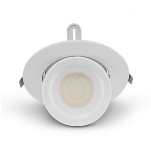 Spot LED escargot rond - Inclinable / Orientable 38W CCT - Blanc - MIIDEX - 767440