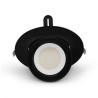 Spot LED escargot rond - Inclinable / Orientable 38W CCT - Noir - MIIDEX - 767441