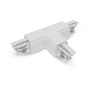 Connecteur triphasé forme T circuit intérieur droit - Blanc - miidex - 100775