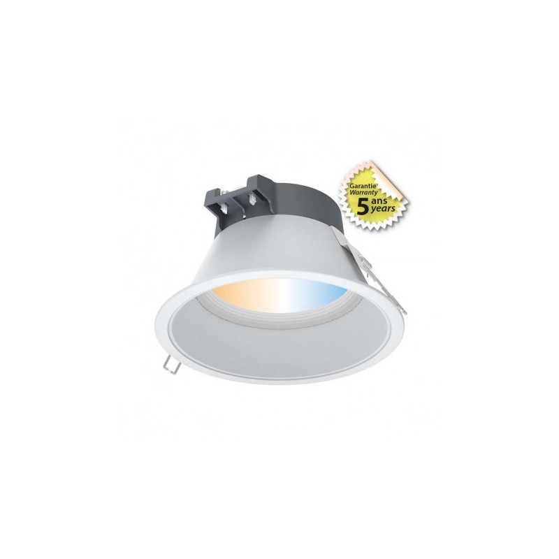 Downlight LED rond 30W Ø217 CCT Basse luminance - Blanc - MIIDEX - 100316