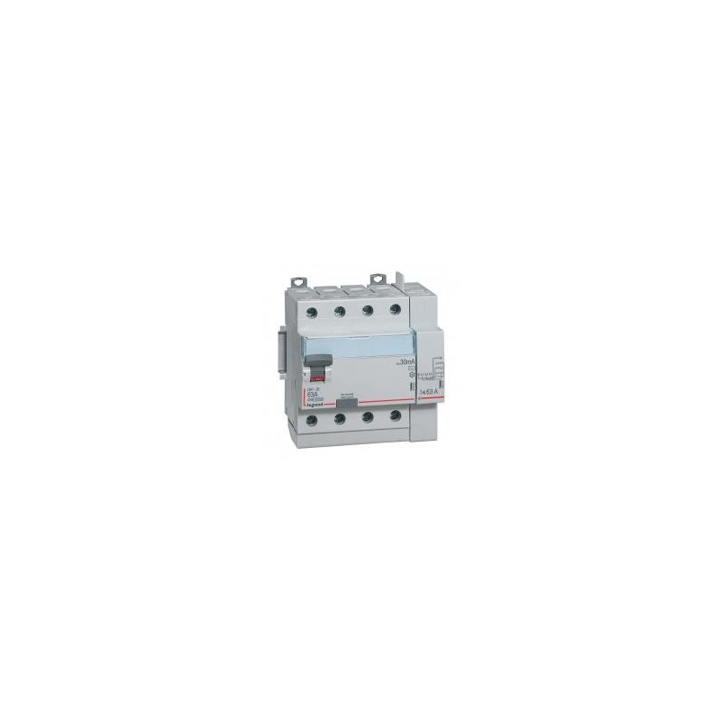 Interrupteur différentiel 4P 400V~ 63A type AC 30mA - 5 modules LEGRAND