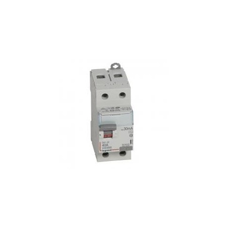 Interrupteur différentiel 2P 230V~ 40A type AC 30mA - 2 modules LEGRAND