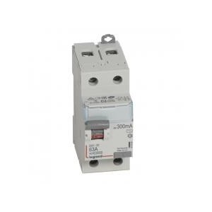 Interrupteur différentiel 2P 230V~ 63A type AC 300mA - 2 modules LEGRAND