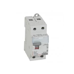 Interrupteur différentiel 2P 230V~ 80A type A 30mA - 2 modules LEGRAND