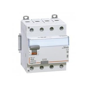 Interrupteur différentiel 4P 400V~ 25A type AC 30mA - 4 modules LEGRAND