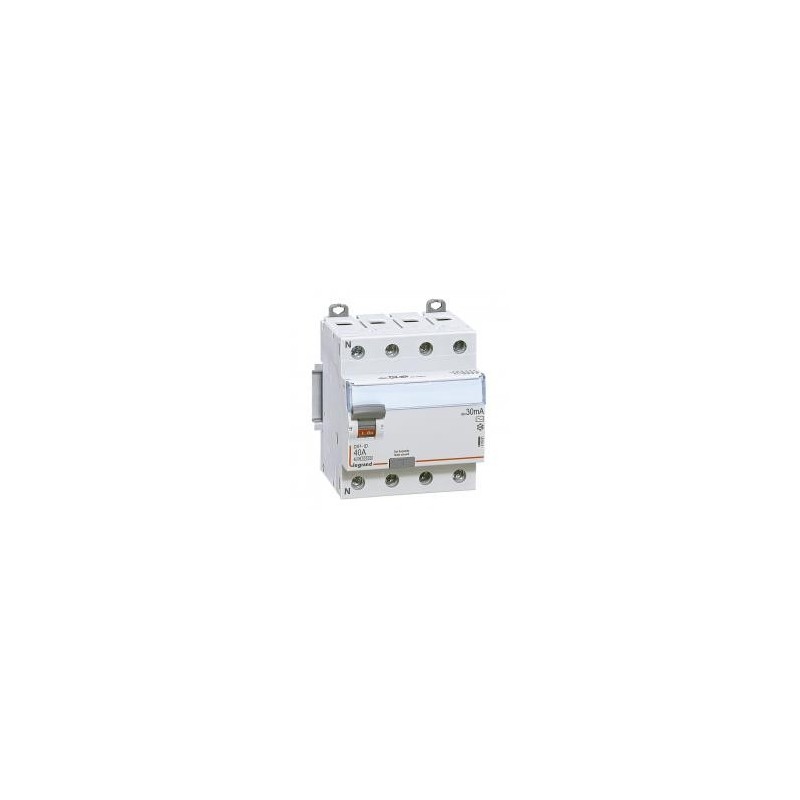 Interrupteur différentiel 4P 400V~ 25A type AC 30mA - 4 modules LEGRAND
