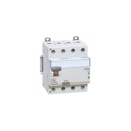 Interrupteur différentiel 4P 400V~ 40A type AC 30mA - 4 modules LEGRAND