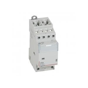 Contacteur de puissance CX³ bobine 24V~ sans commande manuelle - 4P 400V~ - 25A - contact 2O+2F - 2 modules LEGRAND