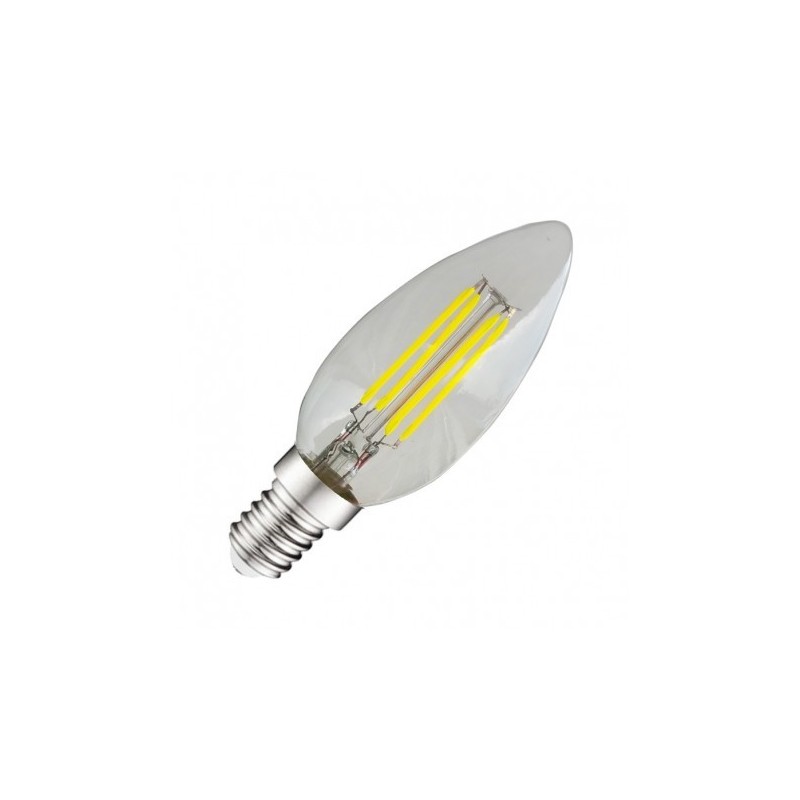 Ampoule LED E14 4W 4000°K - COB filament flamme VISION EL