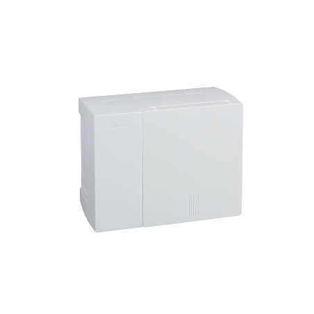 Mini coffret PRAGMA - 1x6 mod. - portillon opaque blanc - born. terre SCHNEIDER